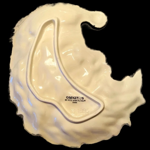 Fitz & Floyd Christmas Santa Hand Painted 3D Omnibus Holiday Plate Dish Vintage - Picture 3 of 12